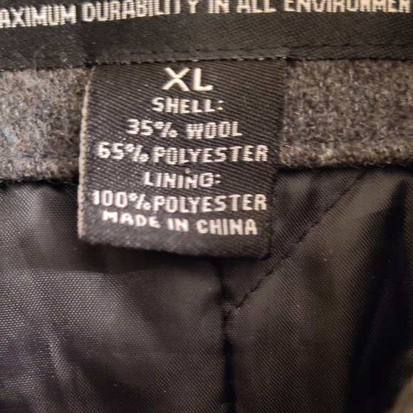 Steve & Barry's Trademark The Woolly Mammoth Men's Gray Peacoat HMBC - Picture 14 of 16